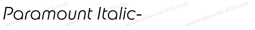 Paramount Italic字体转换